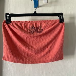 Rhinestone Flower Tube Top